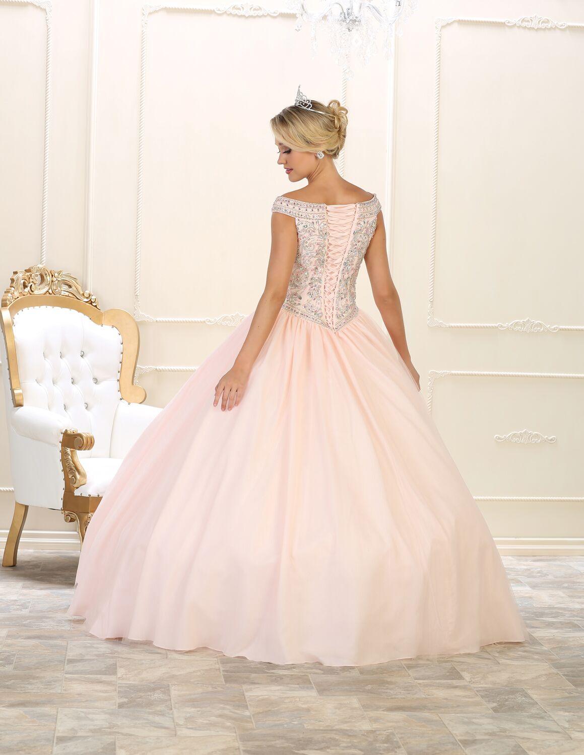 Quinceanera Long Sweet 16 Ball Gown - The Dress Outlet May Queen