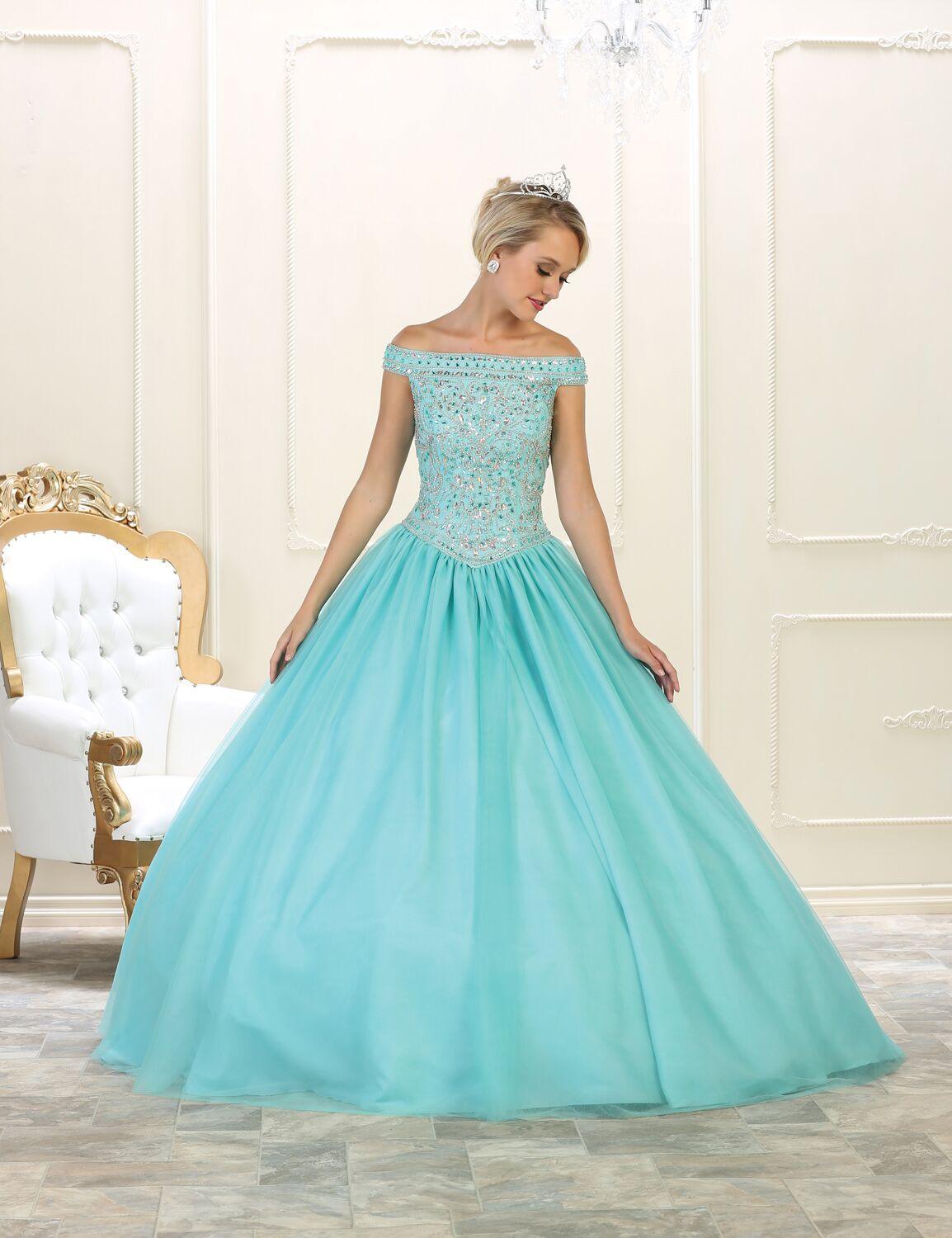 Quinceanera Long Sweet 16 Ball Gown - The Dress Outlet May Queen