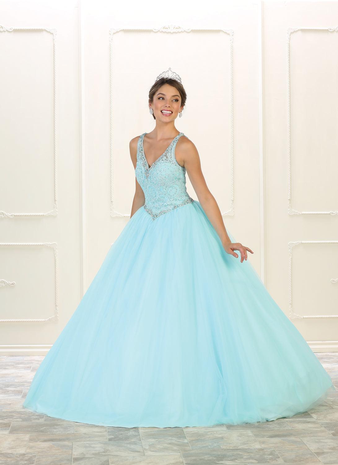 Quinceanera Long Sweet 16 Dress Quinceanera - The Dress Outlet May Queen