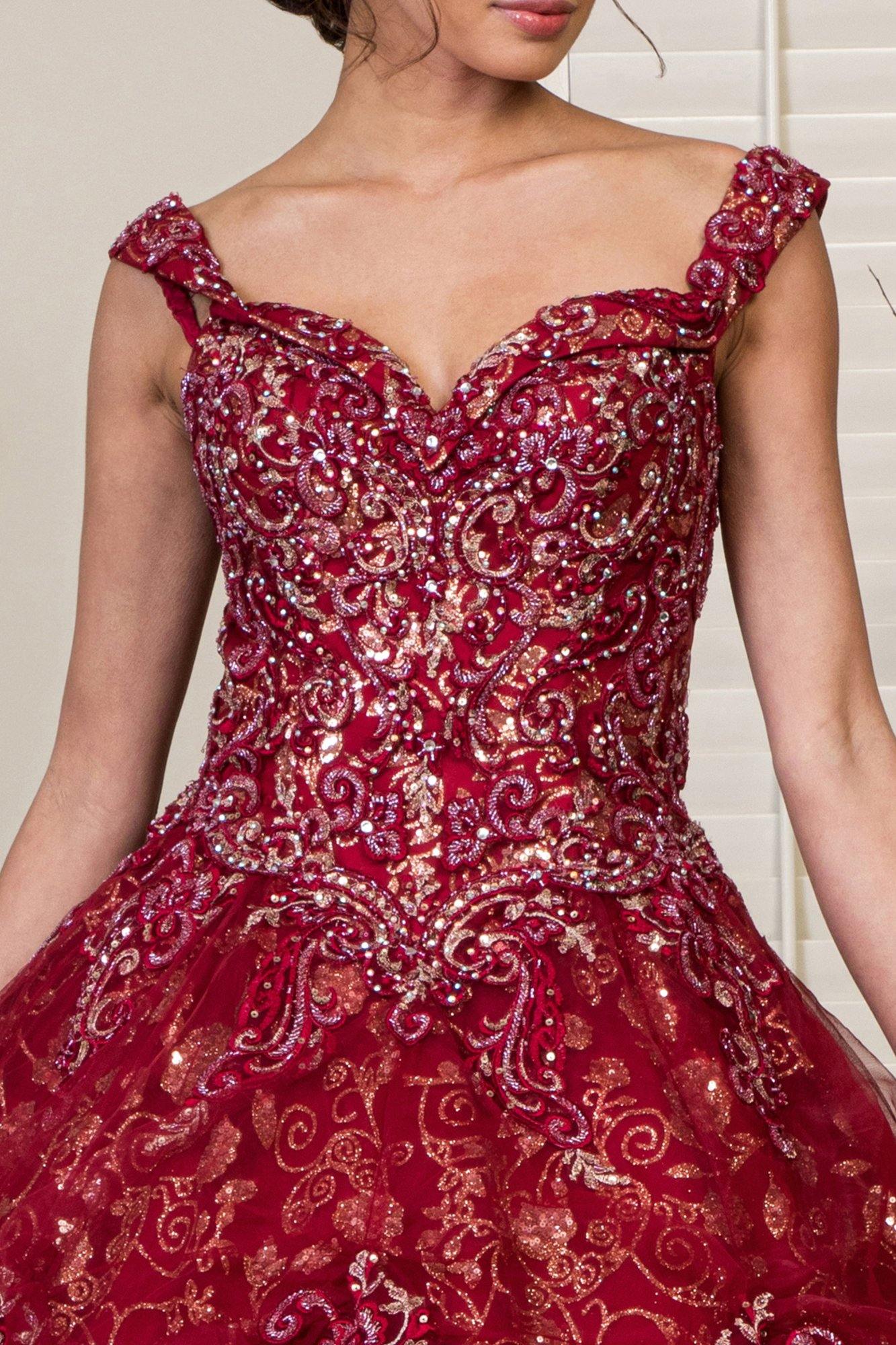 Quinceanera Off Shoulder Sweet 16 Long Ball Gown