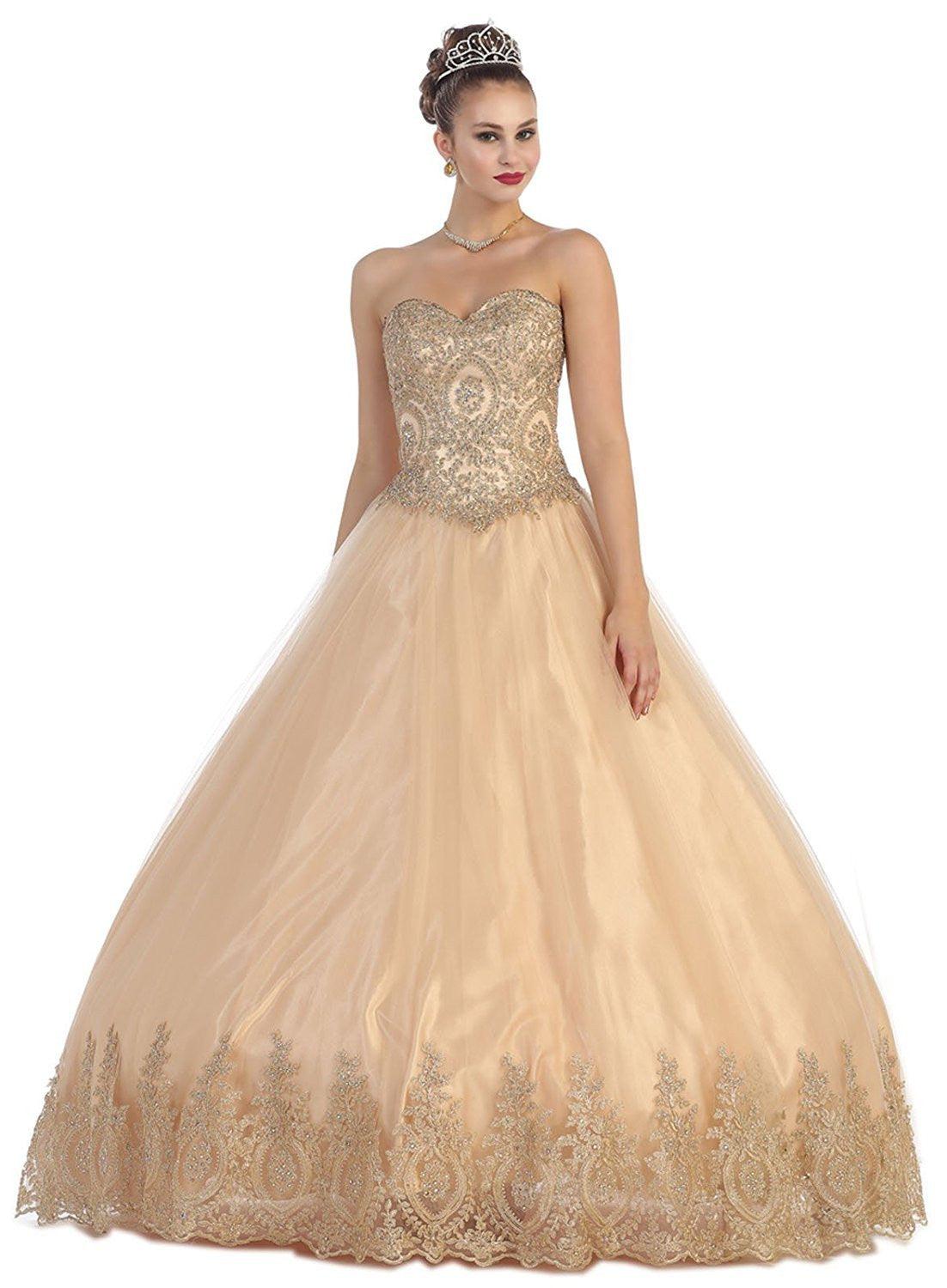 Quinceanera Quinceanera Dresses Formal Prom Ball Gown - The Dress Outlet May Queen