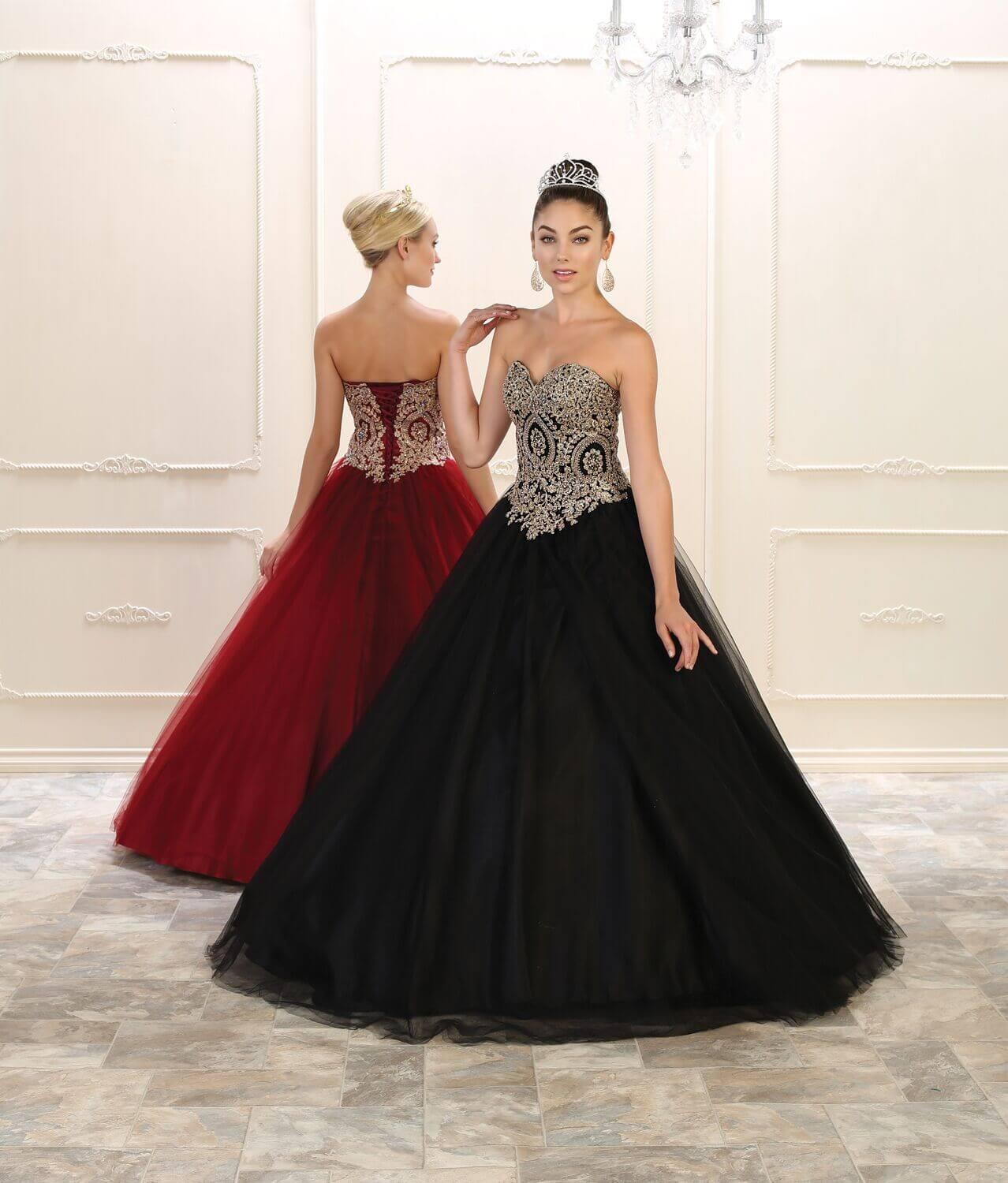 Quinceanera Quinceanera Long Prom Dress Ball Gown Formal - The Dress Outlet May Queen