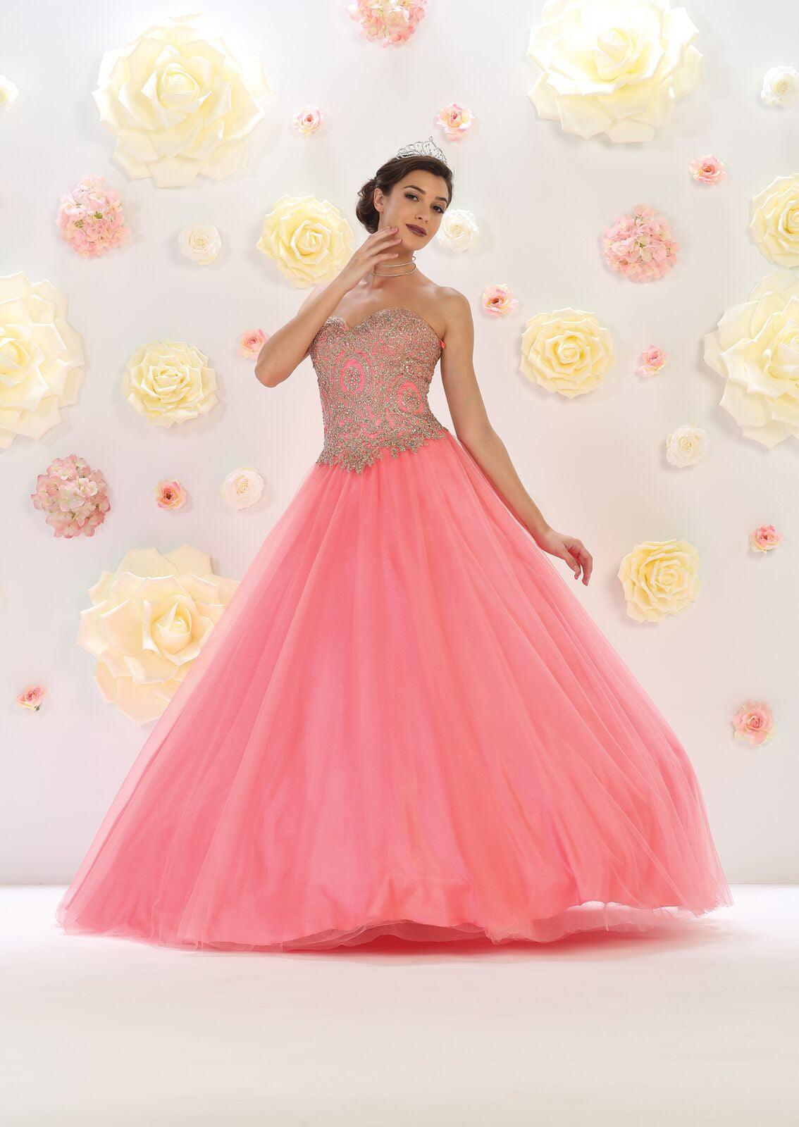 Quinceanera Quinceanera Long Prom Dress Ball Gown Formal - The Dress Outlet May Queen