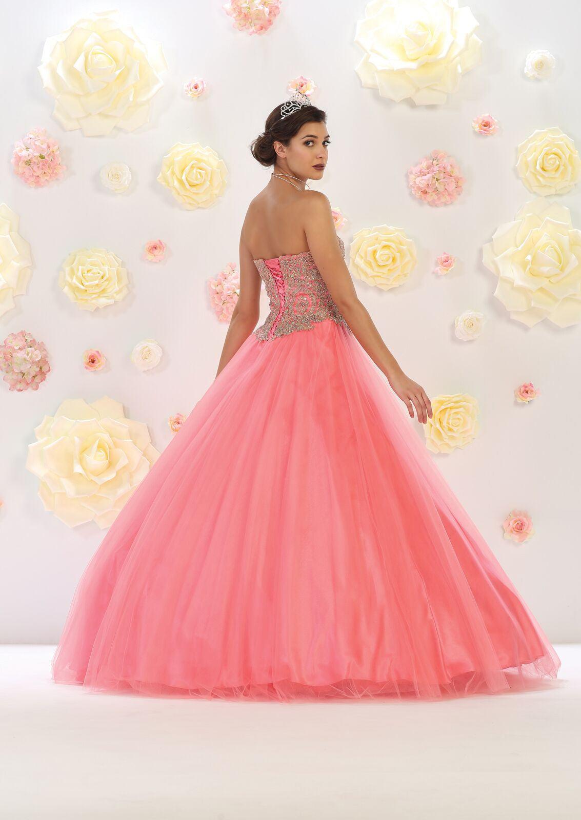 Quinceanera Quinceanera Long Prom Dress Ball Gown Formal - The Dress Outlet May Queen