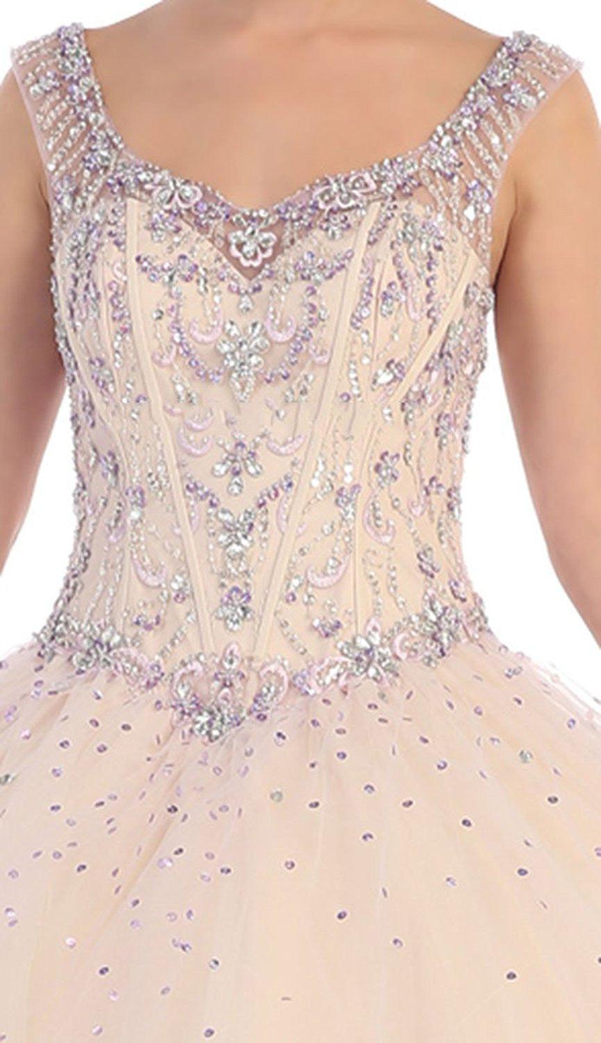 Quinceanera Quinceanera Sweet 16 Ball Gown Prom Long Dress - The Dress Outlet May Queen