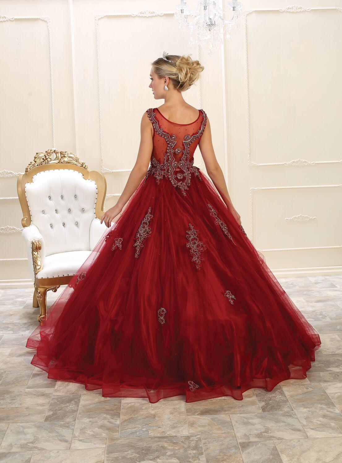 Quinceanera Sweet 16 Dress Long Ball Gown - The Dress Outlet May Queen