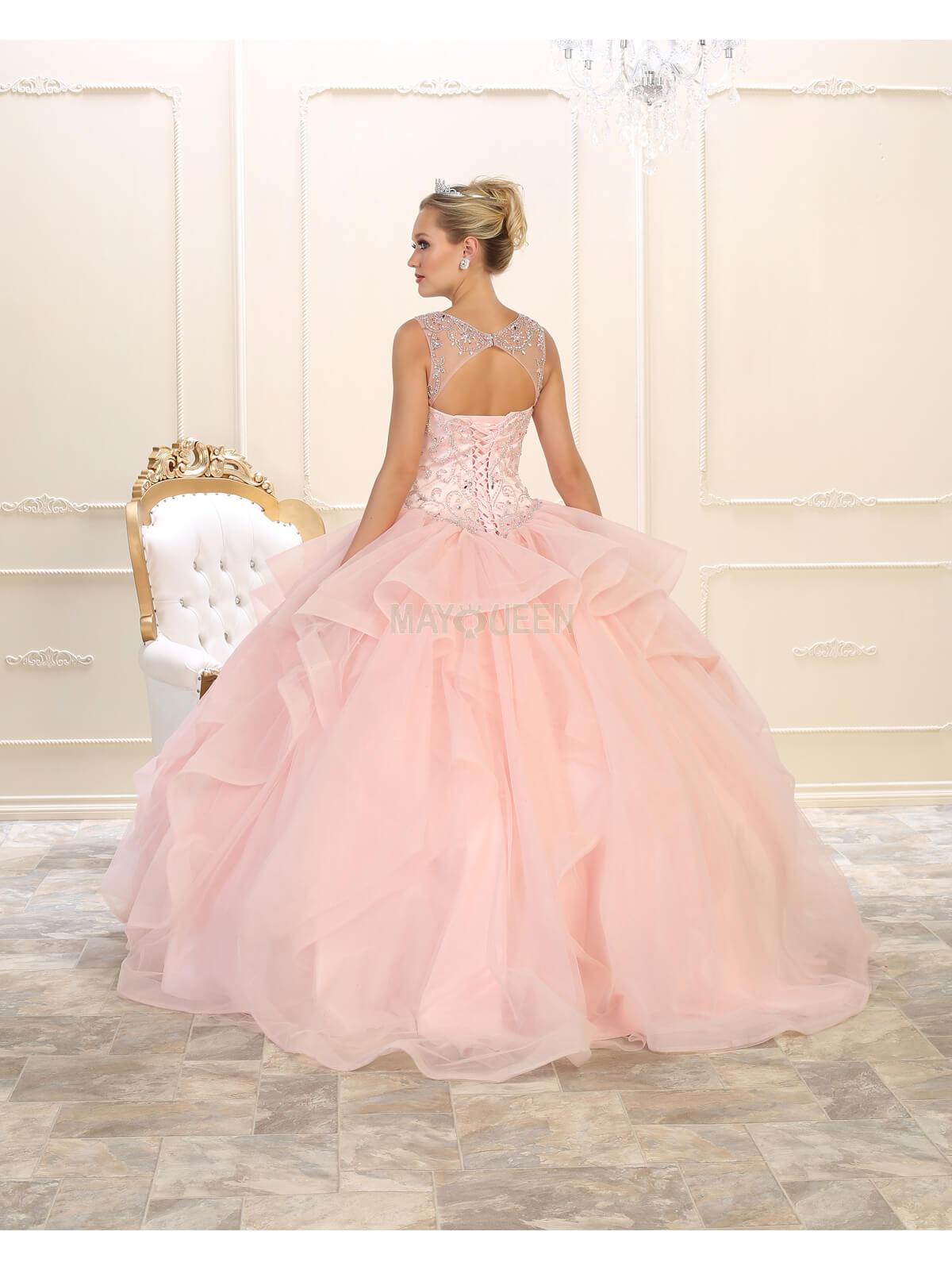 Quinceanera Sweet 16 Long Ball Gown - The Dress Outlet May Queen