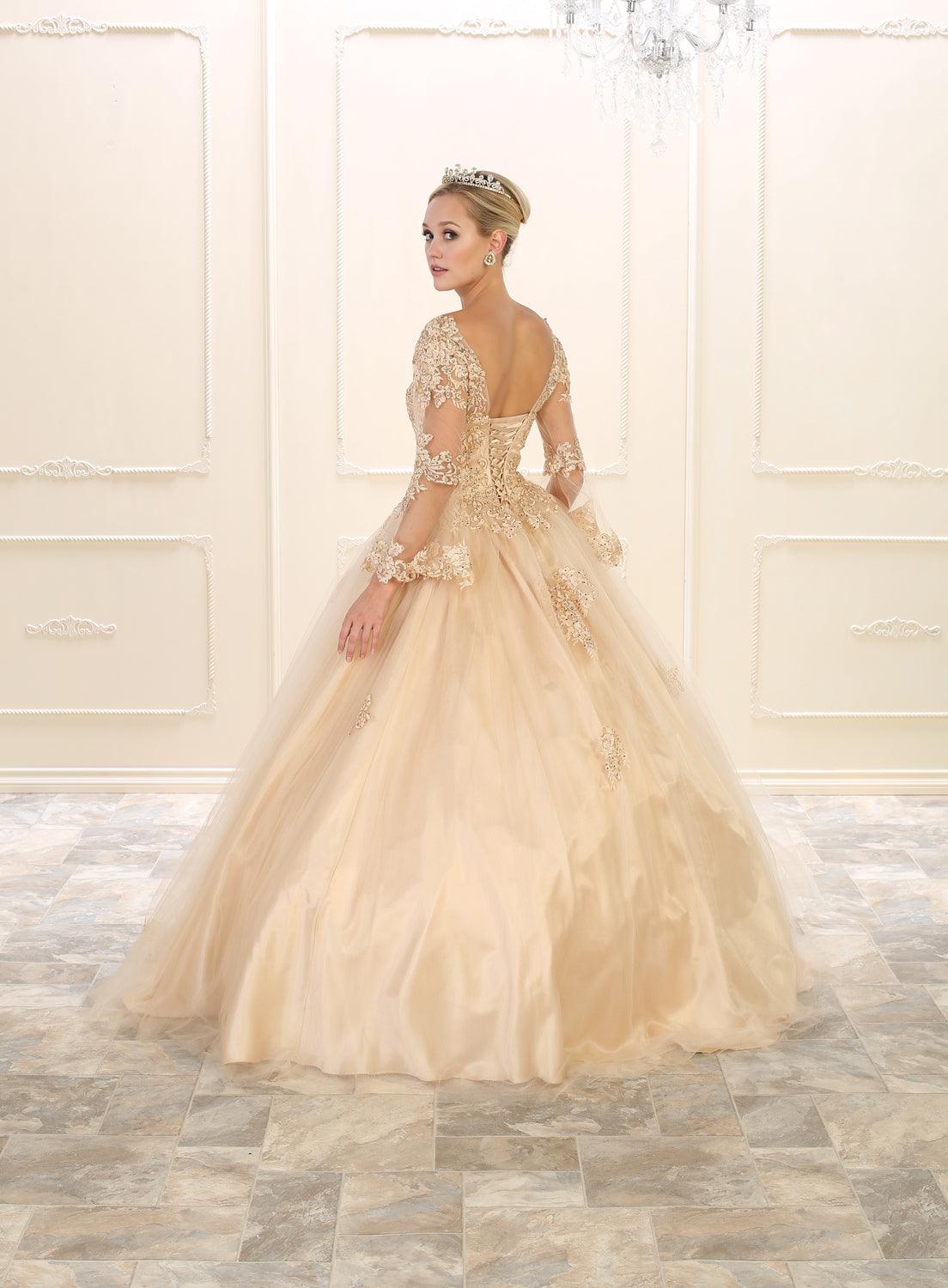 Quinceanera Sweet 16 Long Ball Gown - The Dress Outlet May Queen