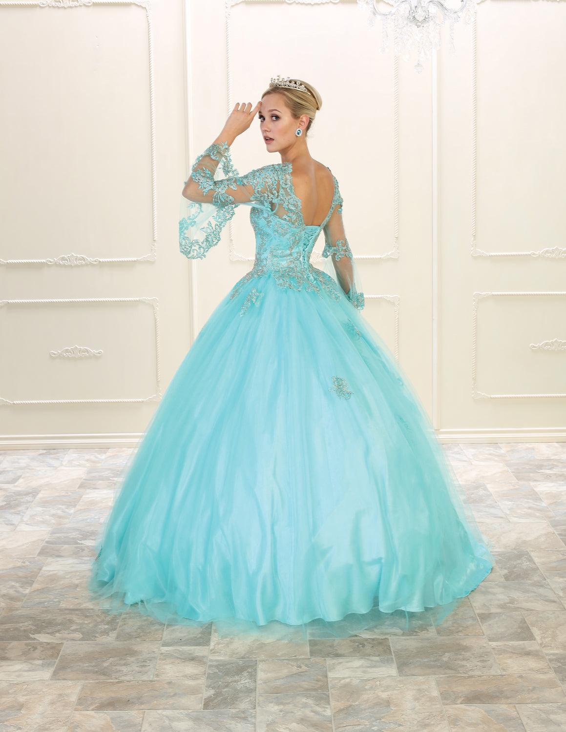 Quinceanera Sweet 16 Long Ball Gown - The Dress Outlet May Queen