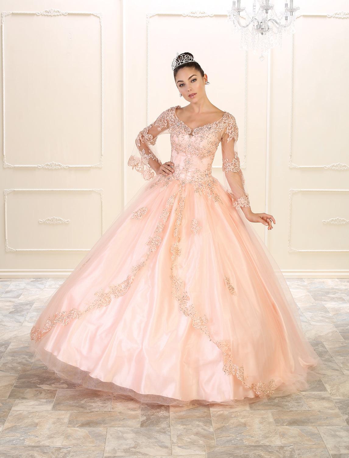 Quinceanera Sweet 16 Long Ball Gown - The Dress Outlet May Queen