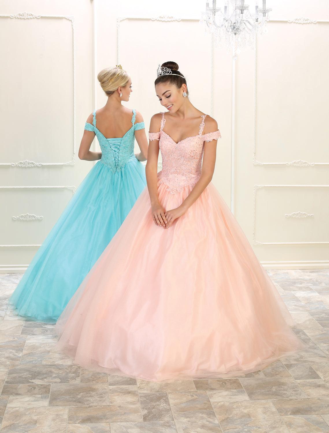 Quinceanera Sweet 16 Long Dress Quinceanera - The Dress Outlet May Queen