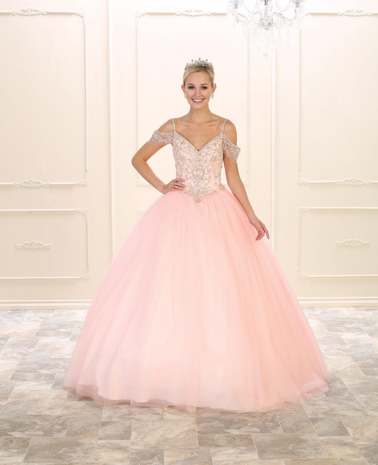 Quinceanera Sweet 16 Quinceanera Prom Long Dress - The Dress Outlet May Queen