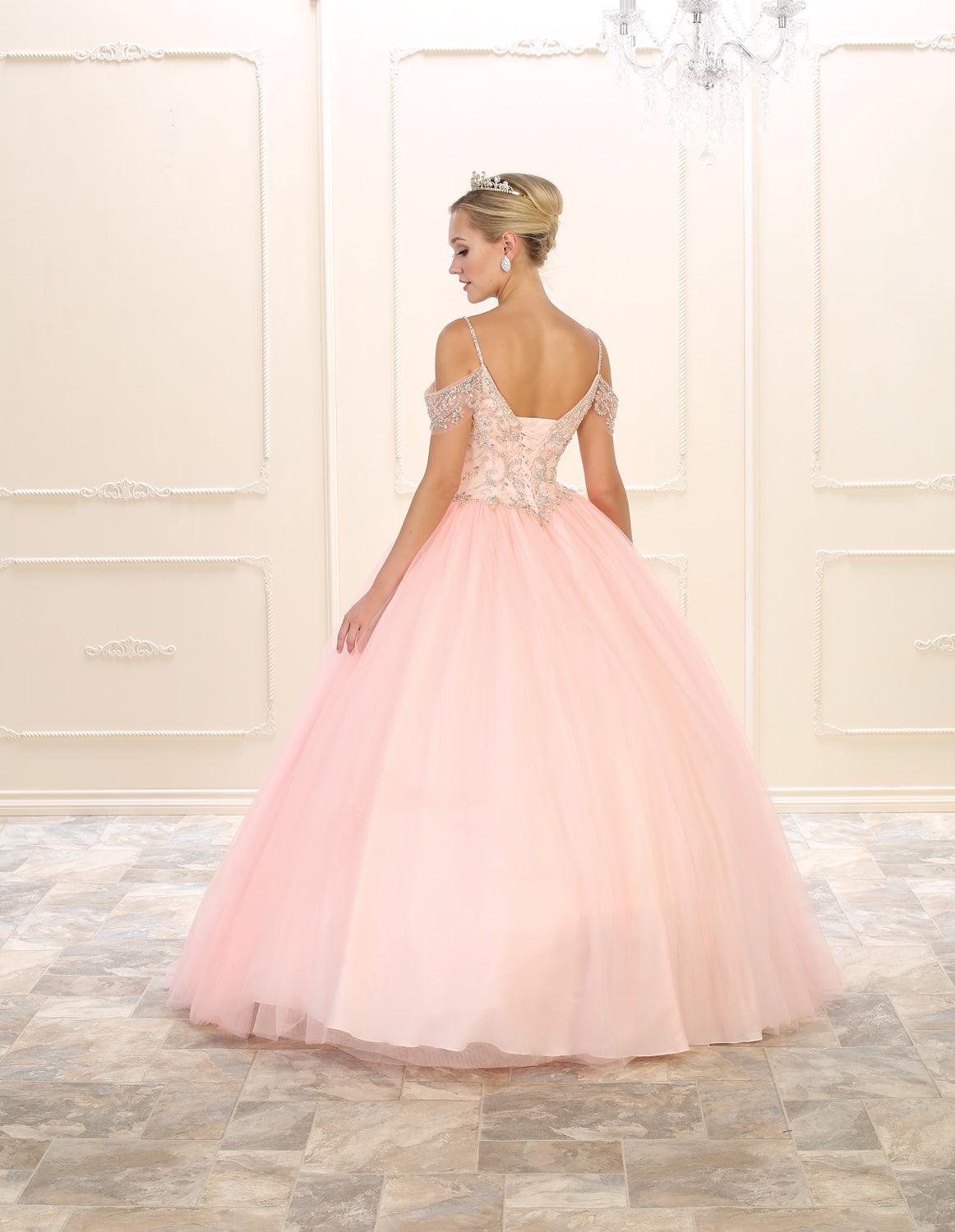 Quinceanera Sweet 16 Quinceanera Prom Long Dress - The Dress Outlet May Queen