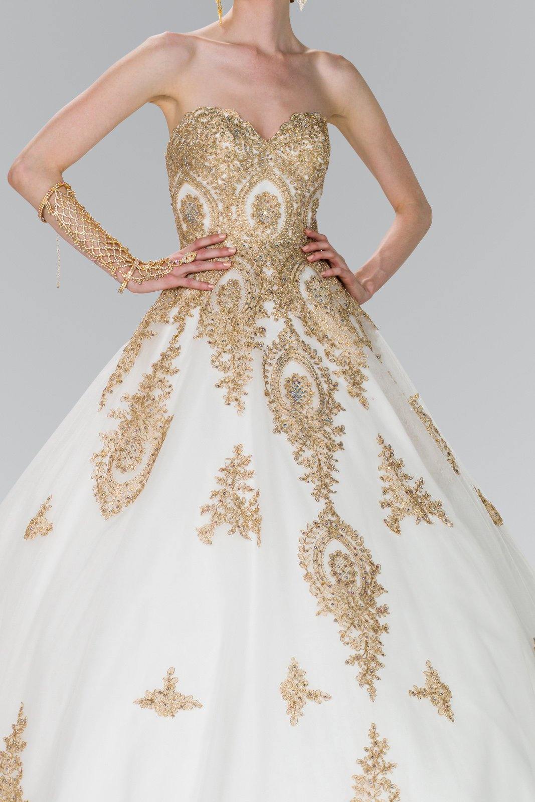 Quinceanera Sweetheart Ball Gown with Embroidery and Beads