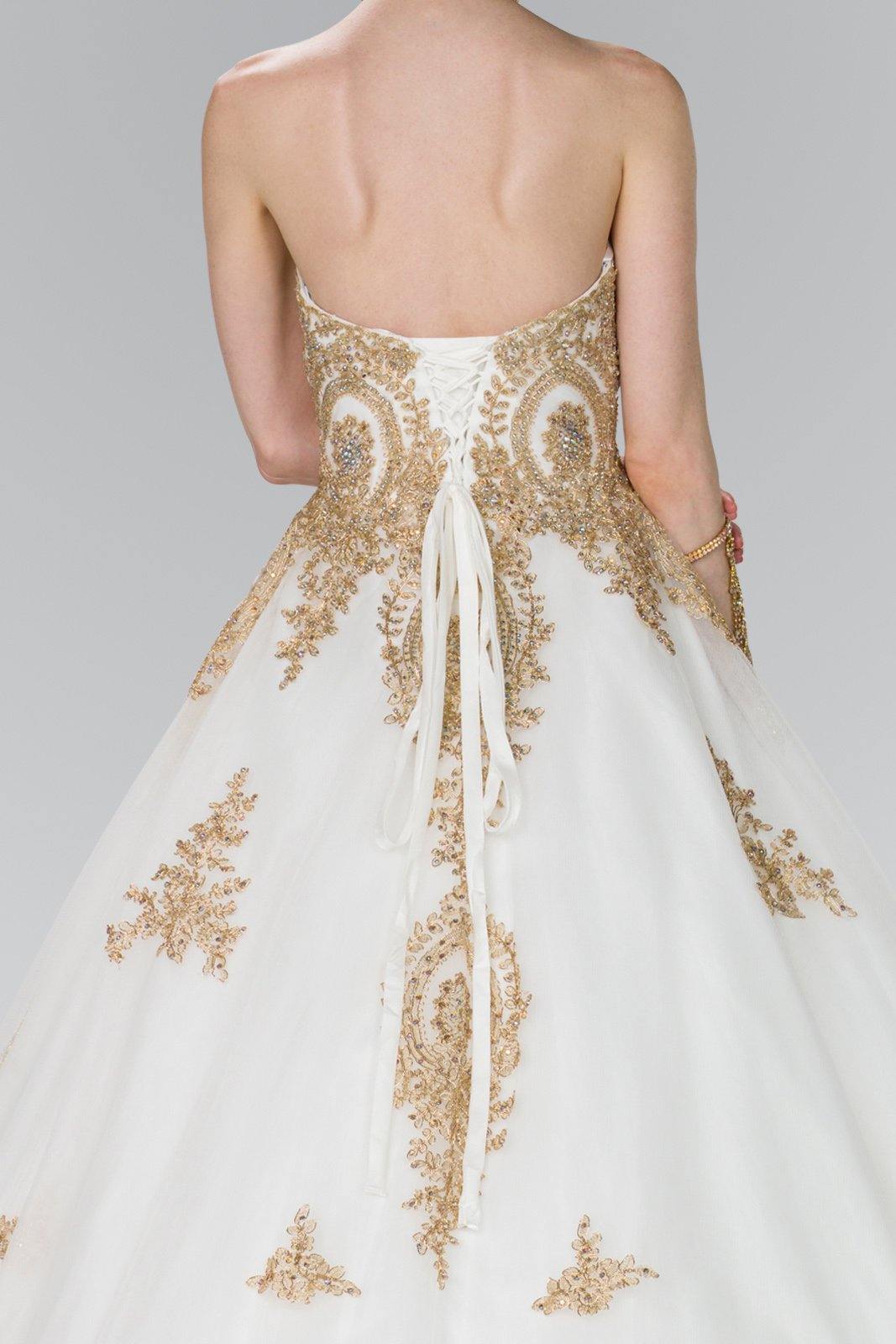 Quinceanera Sweetheart Ball Gown with Embroidery and Beads