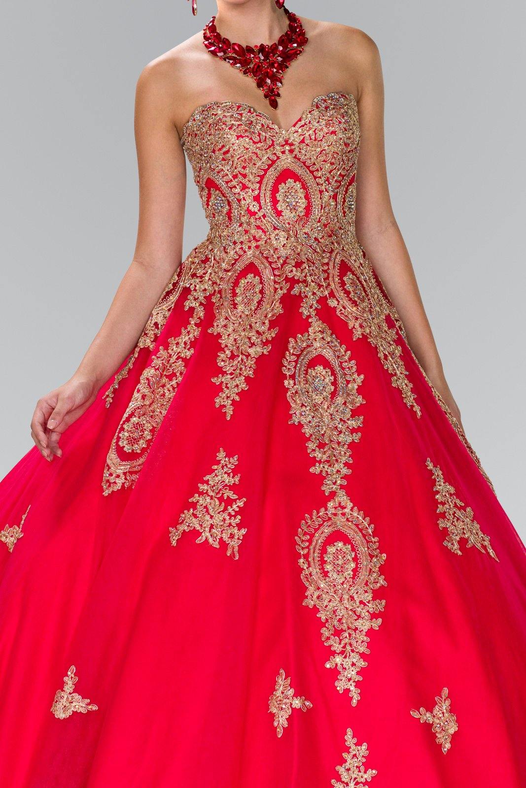 Quinceanera Sweetheart Ball Gown with Embroidery and Beads