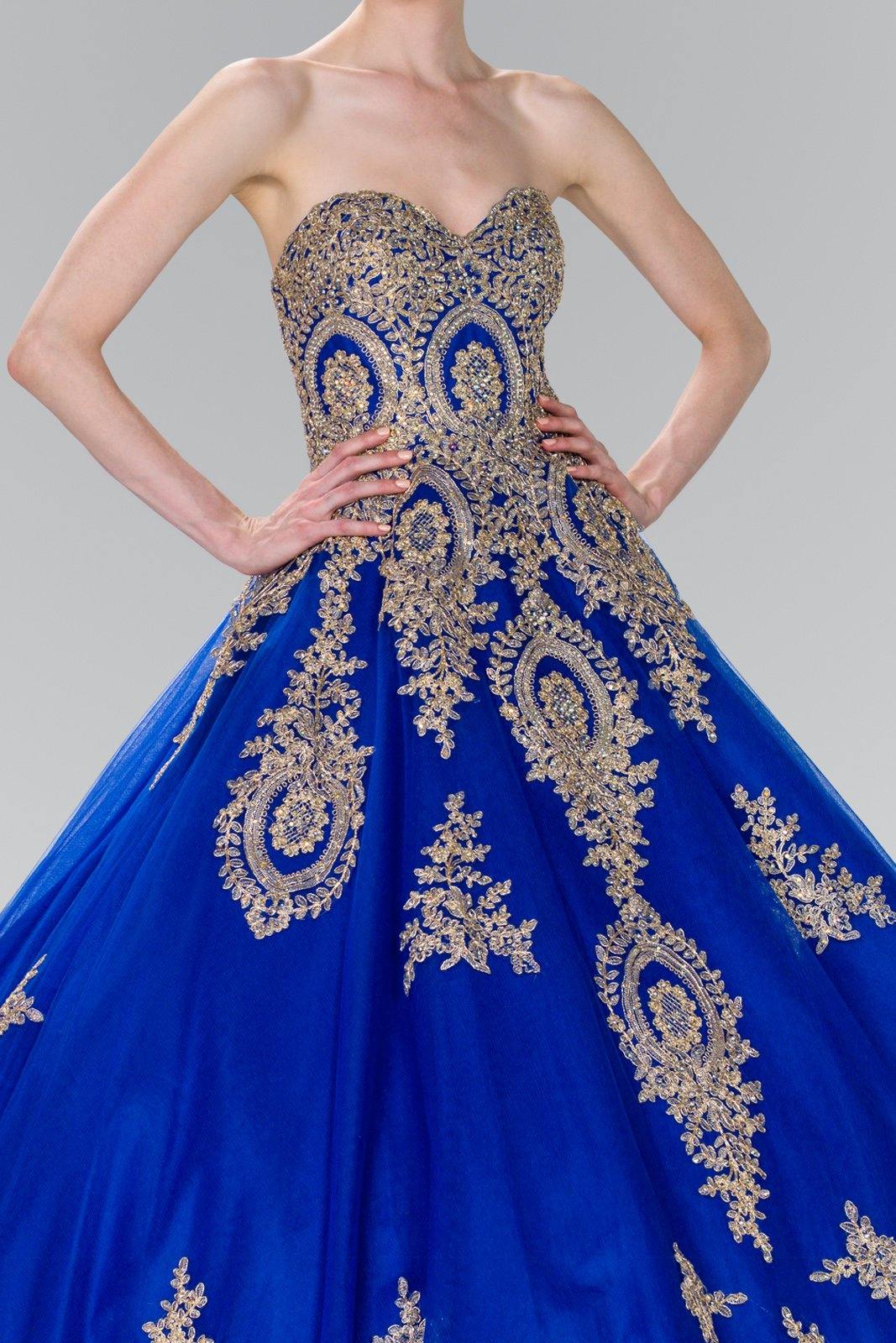 Quinceanera Sweetheart Ball Gown with Embroidery and Beads