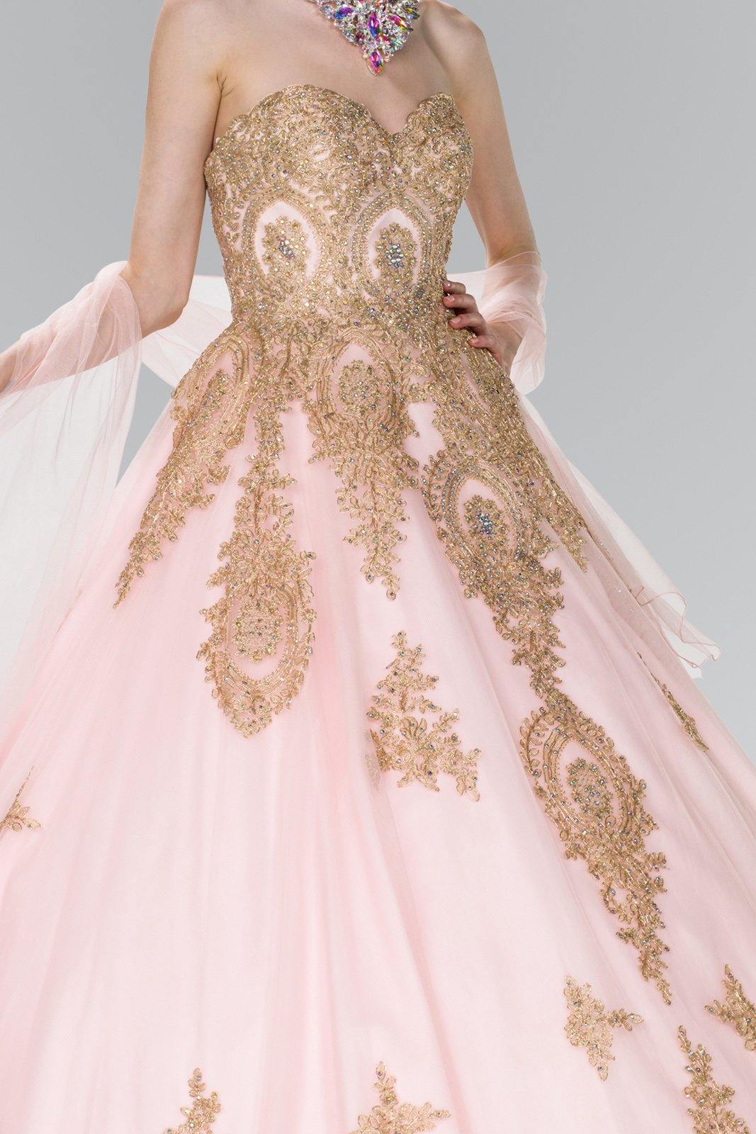 Quinceanera Sweetheart Ball Gown with Embroidery and Beads