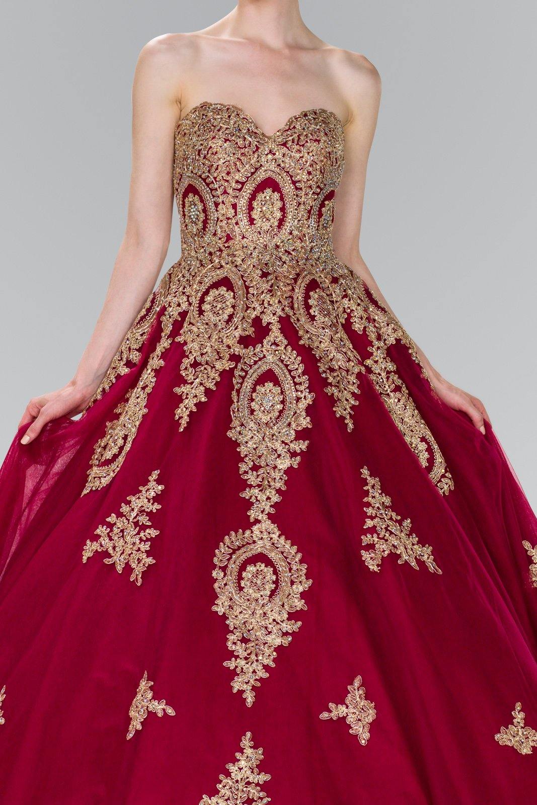 Quinceanera Sweetheart Ball Gown with Embroidery and Beads