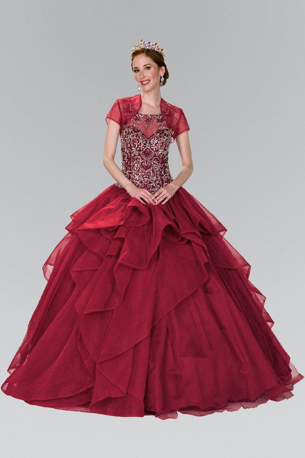 Quinceanera Sweethearted Ball Gown with Bolero