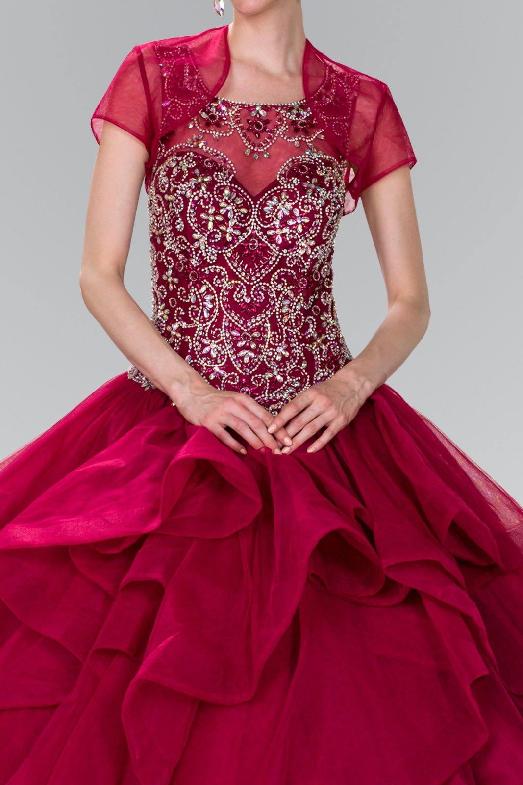 Quinceanera Sweethearted Ball Gown with Bolero - The Dress Outlet Elizabeth K