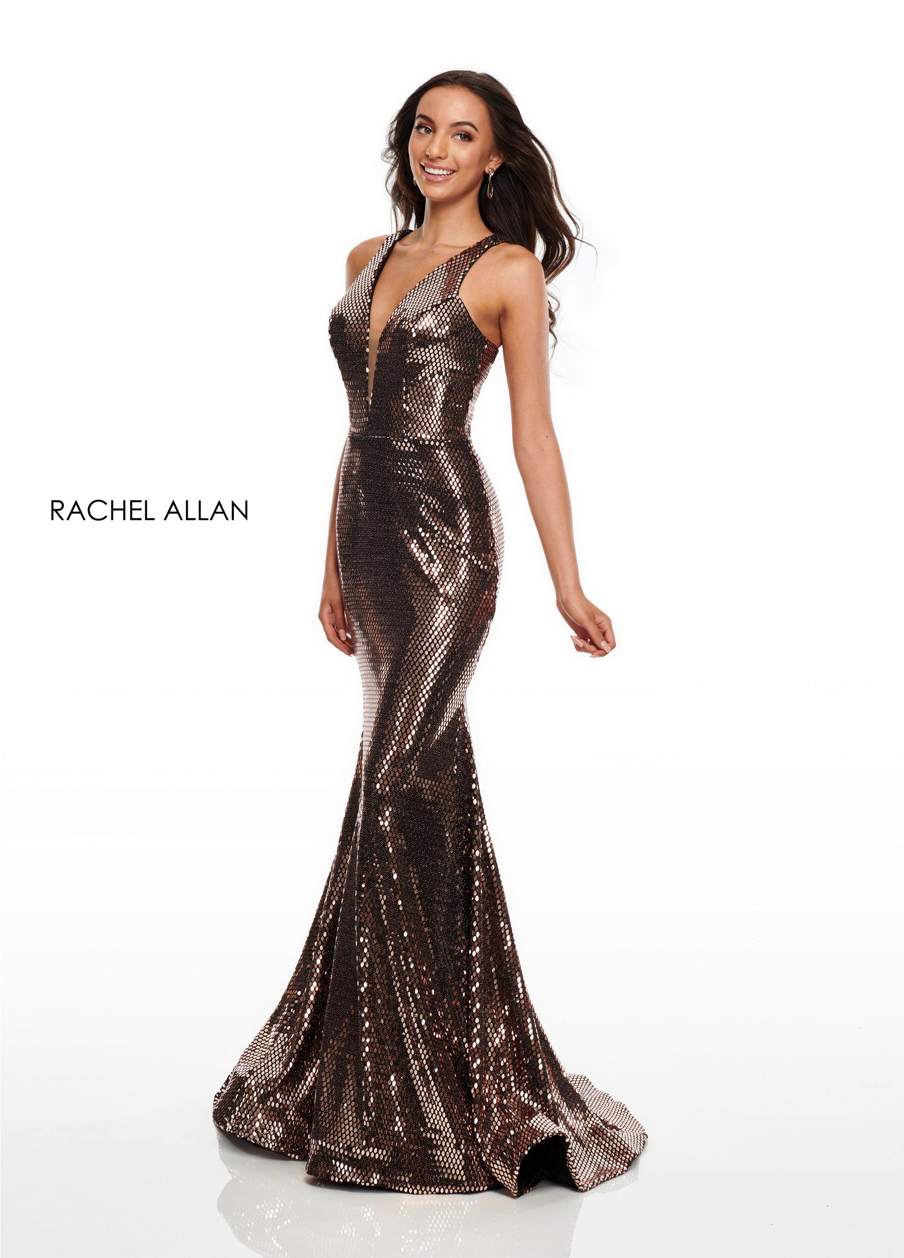 Rachel Allan Fitted Long Prom Dress - The Dress Outlet