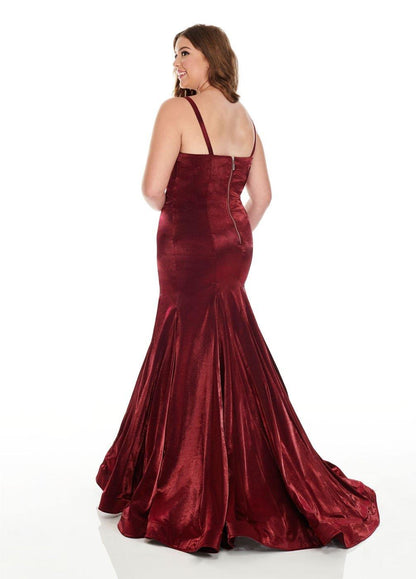 Rachel Allan  Long Fitted Plus Size Prom Dress - The Dress Outlet