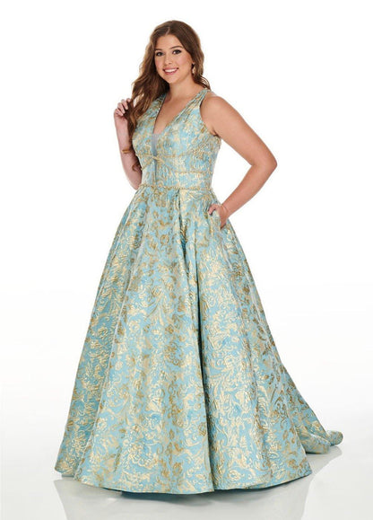 Rachel Allan Long Plus Size Prom Dress Ball Gown - The Dress Outlet