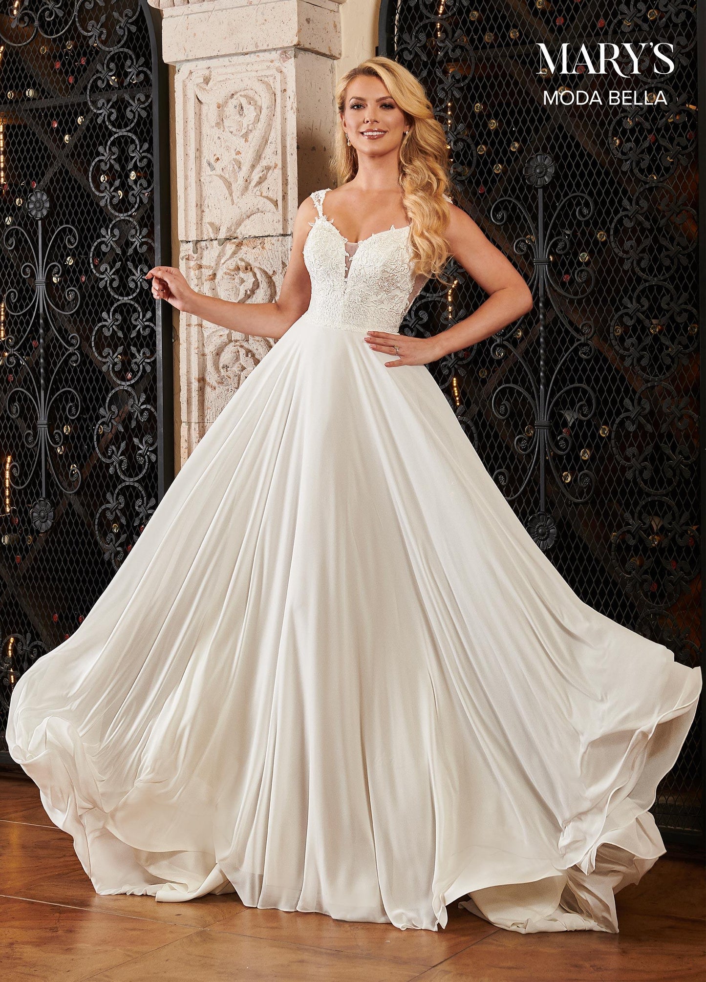 Rachel Allan  Mary's Moda Bella Long Wedding Dress - The Dress Outlet