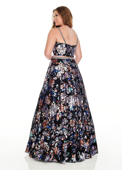 Rachel Allan Plus Size Two Piece Prom Dress - The Dress Outlet