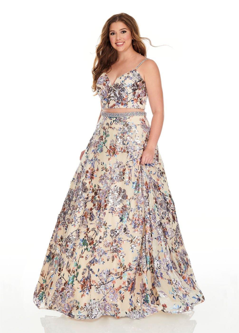 Rachel Allan Plus Size Two Piece Prom Dress - The Dress Outlet