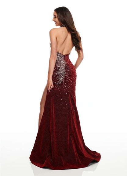 Rachel Allan Prom Long Sexy Fitted Dress - The Dress Outlet