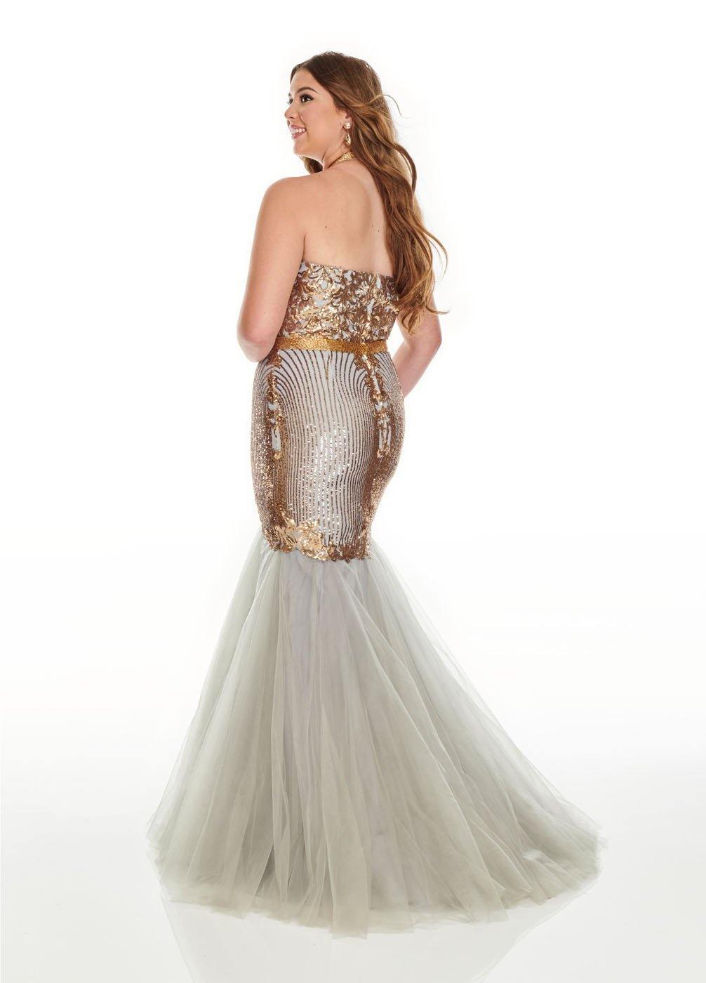 Rachel Allan Sexy Formal Long Plus Size Prom Dress