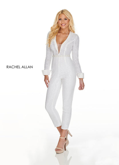 Rachel Allan Sparkling Jumpsuit Formal - The Dress Outlet