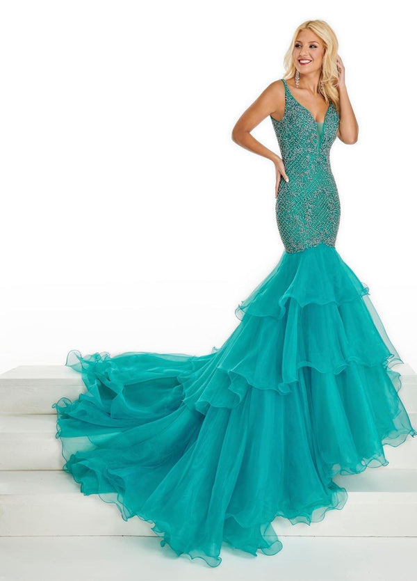 Rachel Allan Sparkling Long Formal Prom Dress