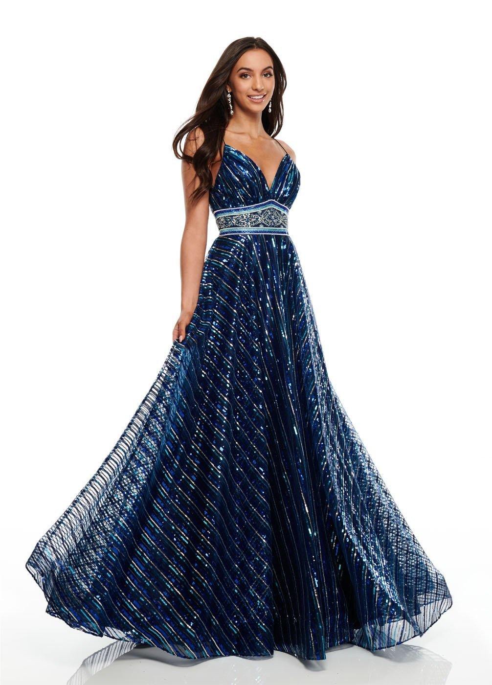 Rachel Allan Sparkling Long Prom Dress - The Dress Outlet