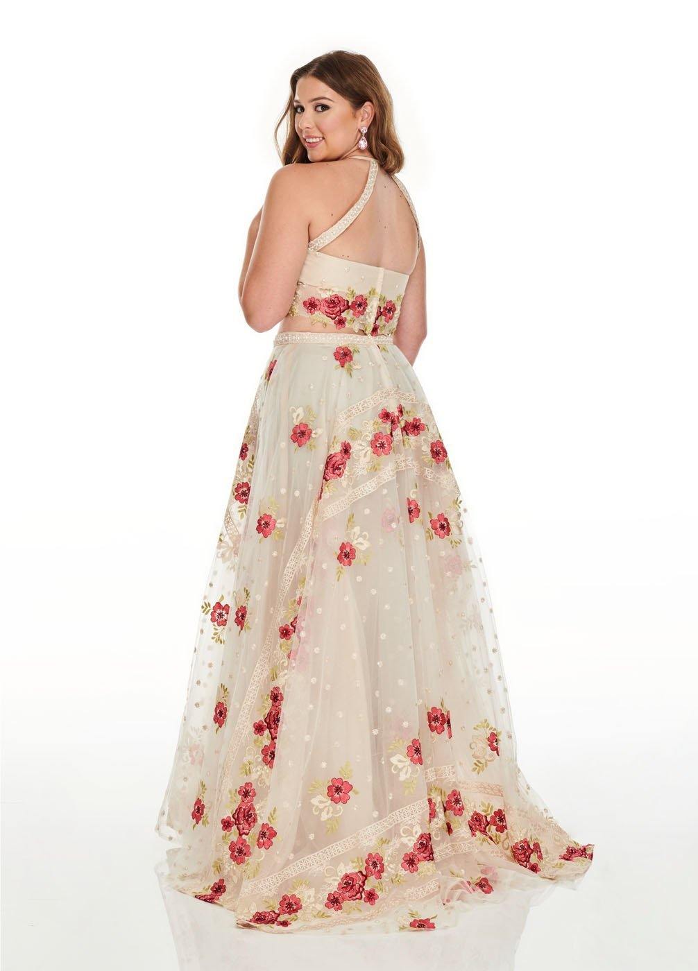 Rachel Allan Two Piece Sexy Long Plus Size Prom Dress