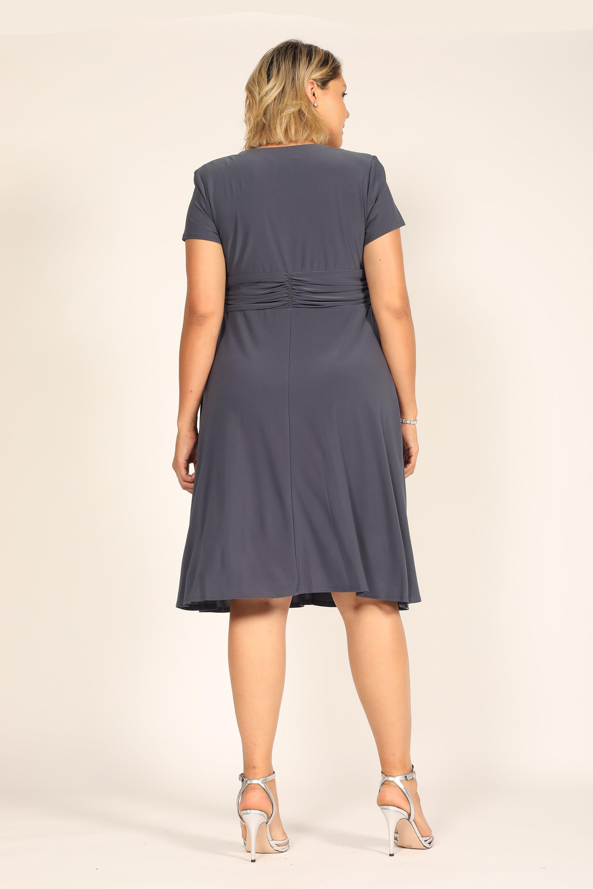 R&M Richards Short Plus Size Dress Black 1149 - The Dress Outlet
