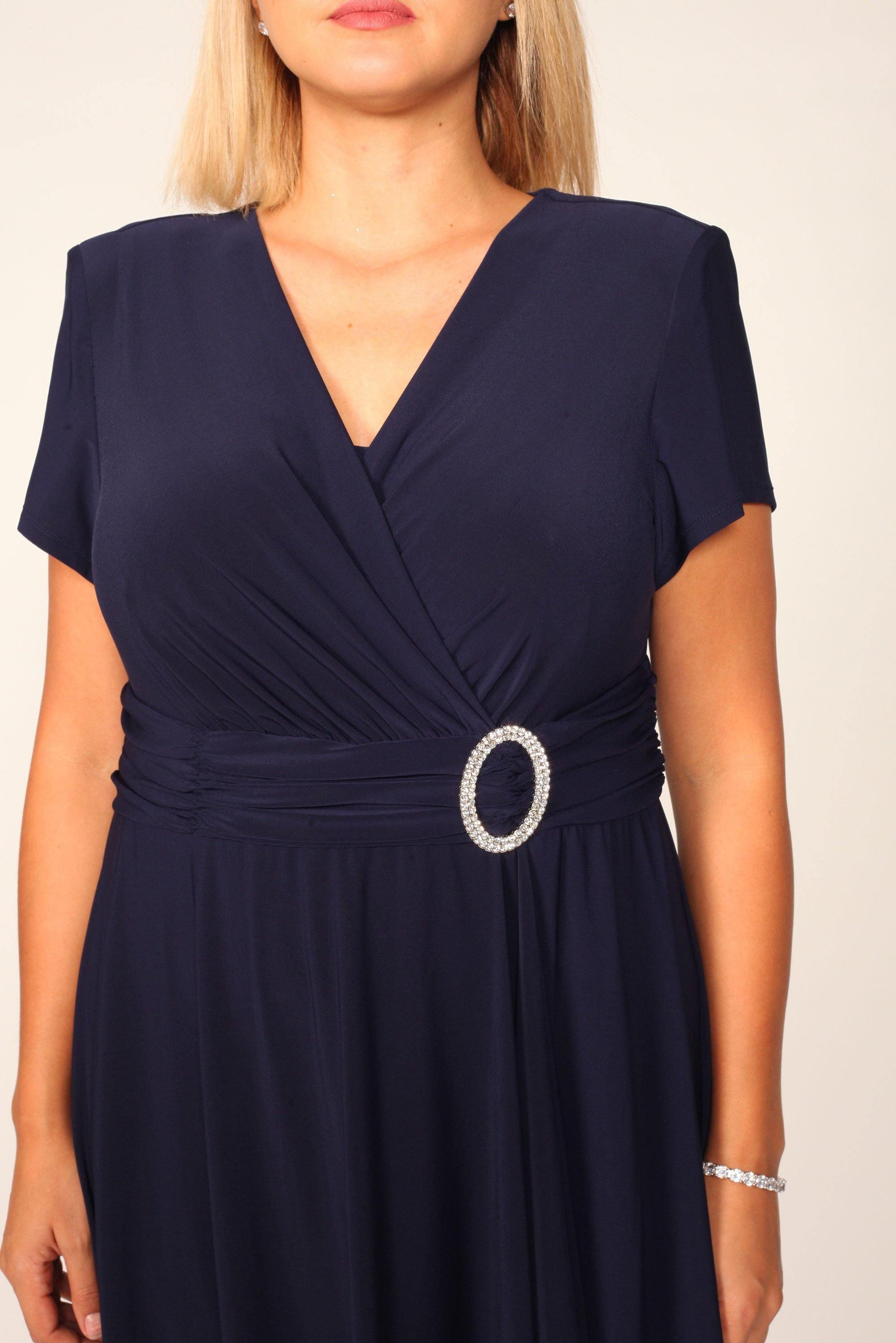 R&M Richards 1149W Short Mother of the Bride Plus Size Dress