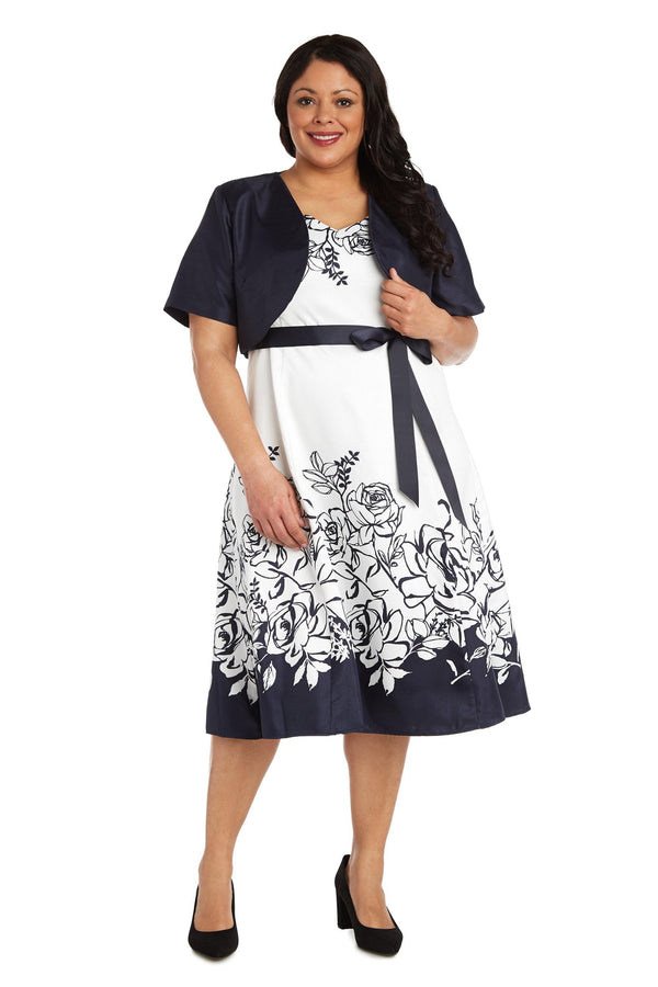 High Low Floral Dress Jacket R&M Richards 1224W