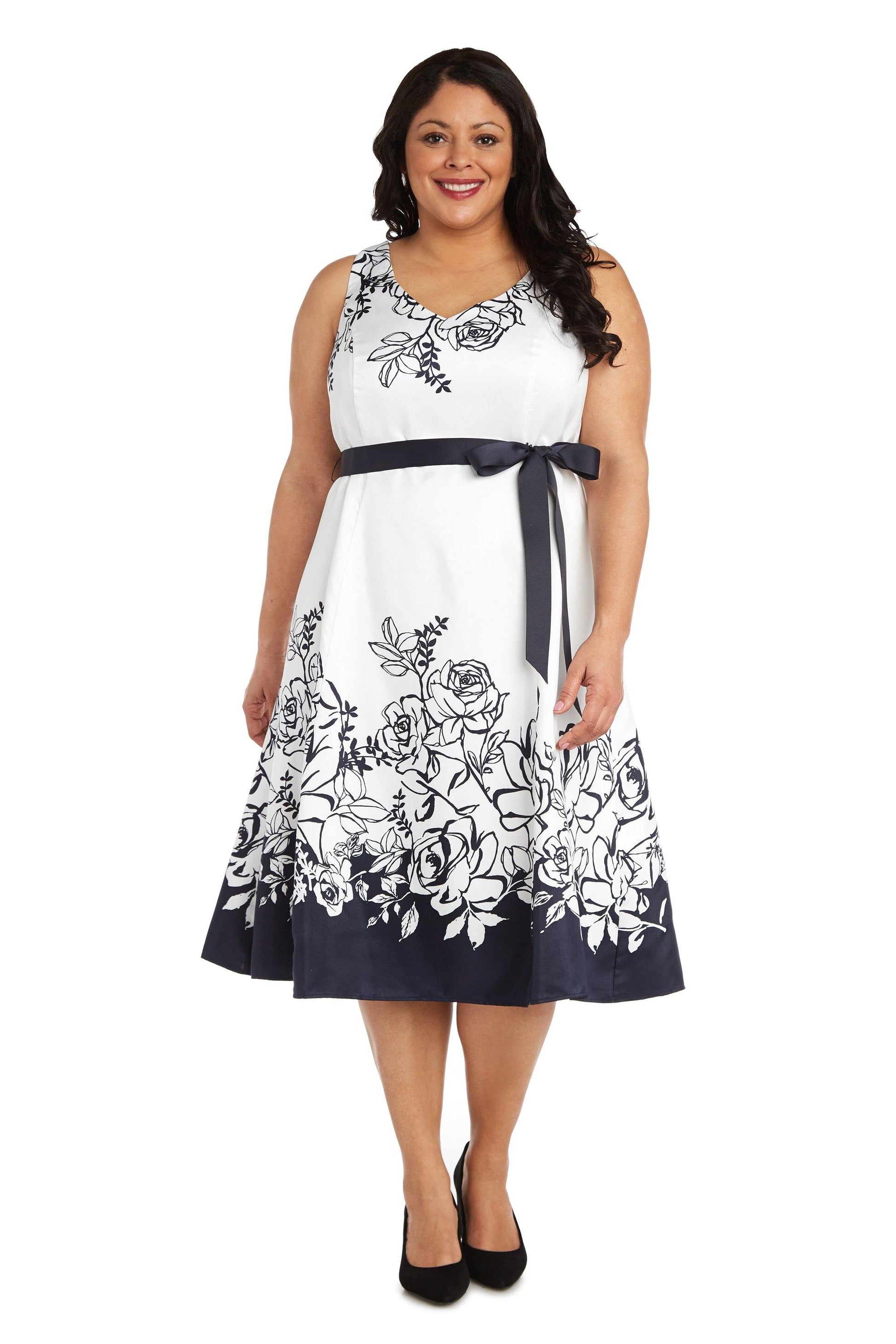 R&M Richards 1224W High Low Floral Jacket Dress