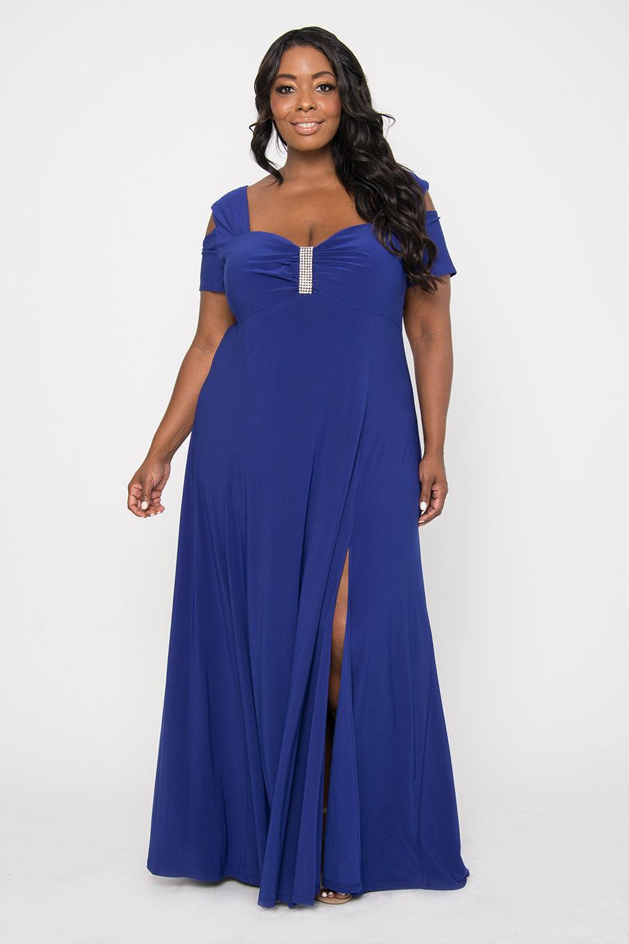 R&M Richards 1367W Long Plus Size Formal Evening Dress for $39.99