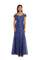 periwinkle blue evening gown mother of the bride dress off the shoulder long R&M Richards