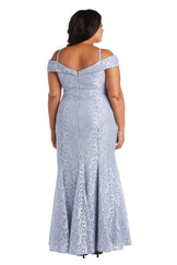 R&M Richards 2047W Plus Size Long Formal Lace Gown main image 1
