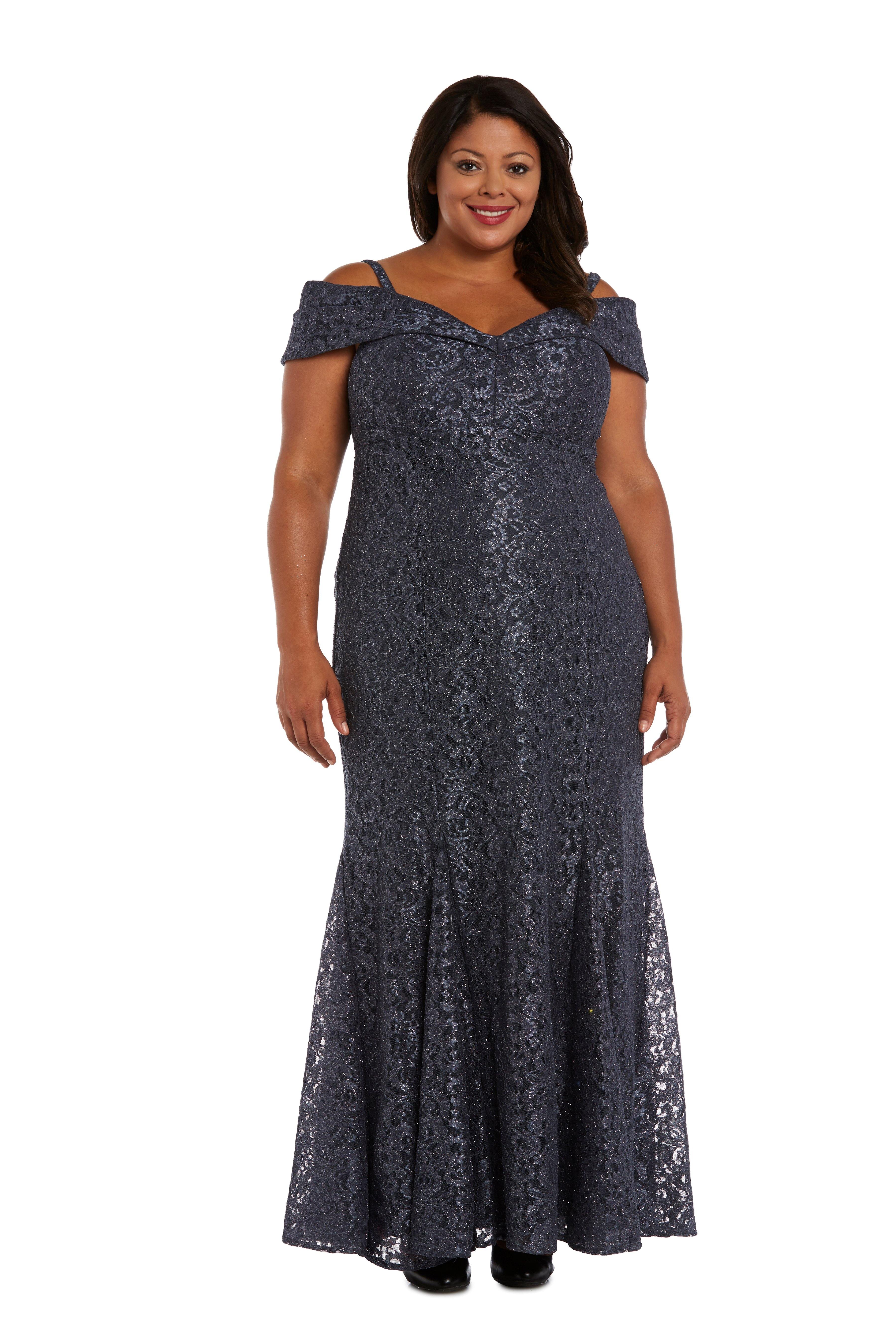 r&m richards mermaid dress R & M Richards Women's Missy Long Sequin Lace Mermaid Dress, Champagne, 10