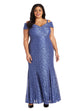 R&M Richards 2047W Plus Size Long Formal Lace Gown