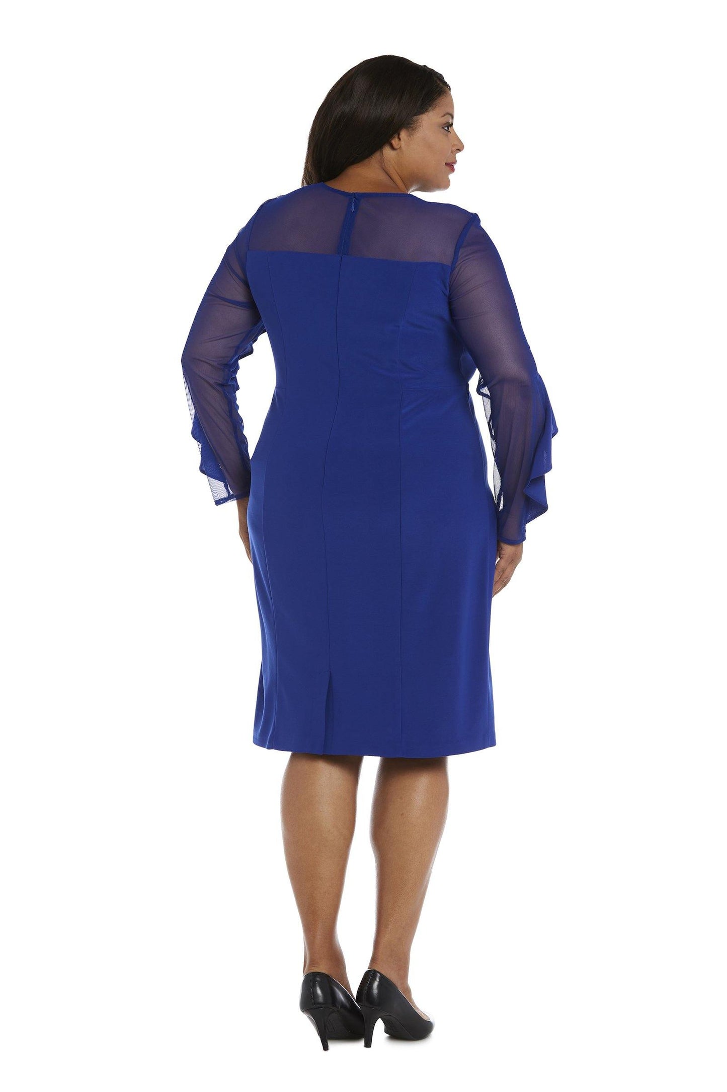 R&M Richards Short Plus Size Cocktail Dress 2141W - The Dress Outlet