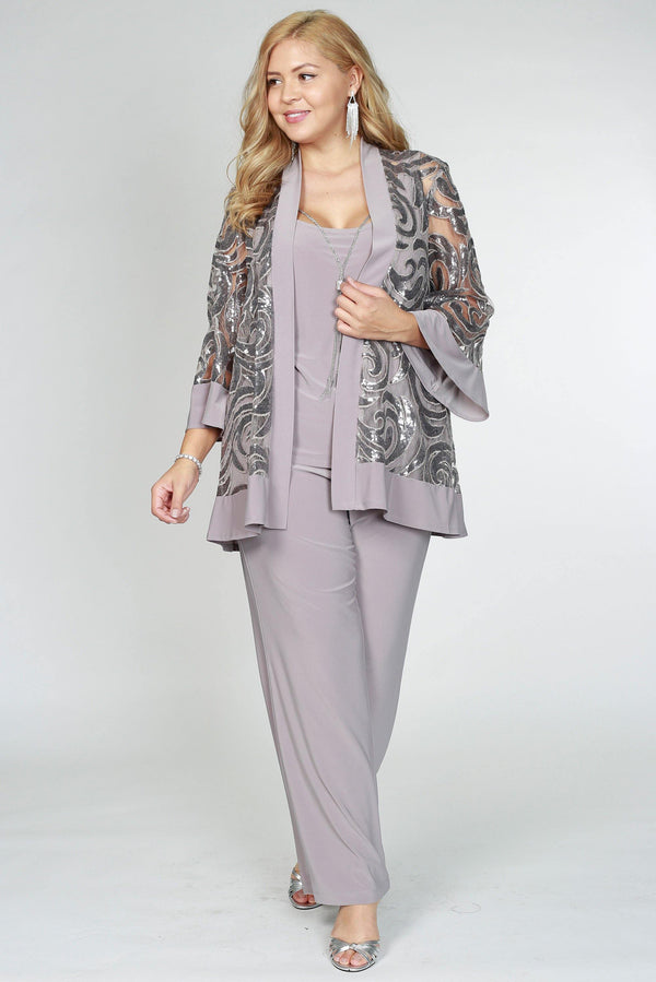 Formal Plus Size Pantsuit Pantsuit R&M Richards 2343W
