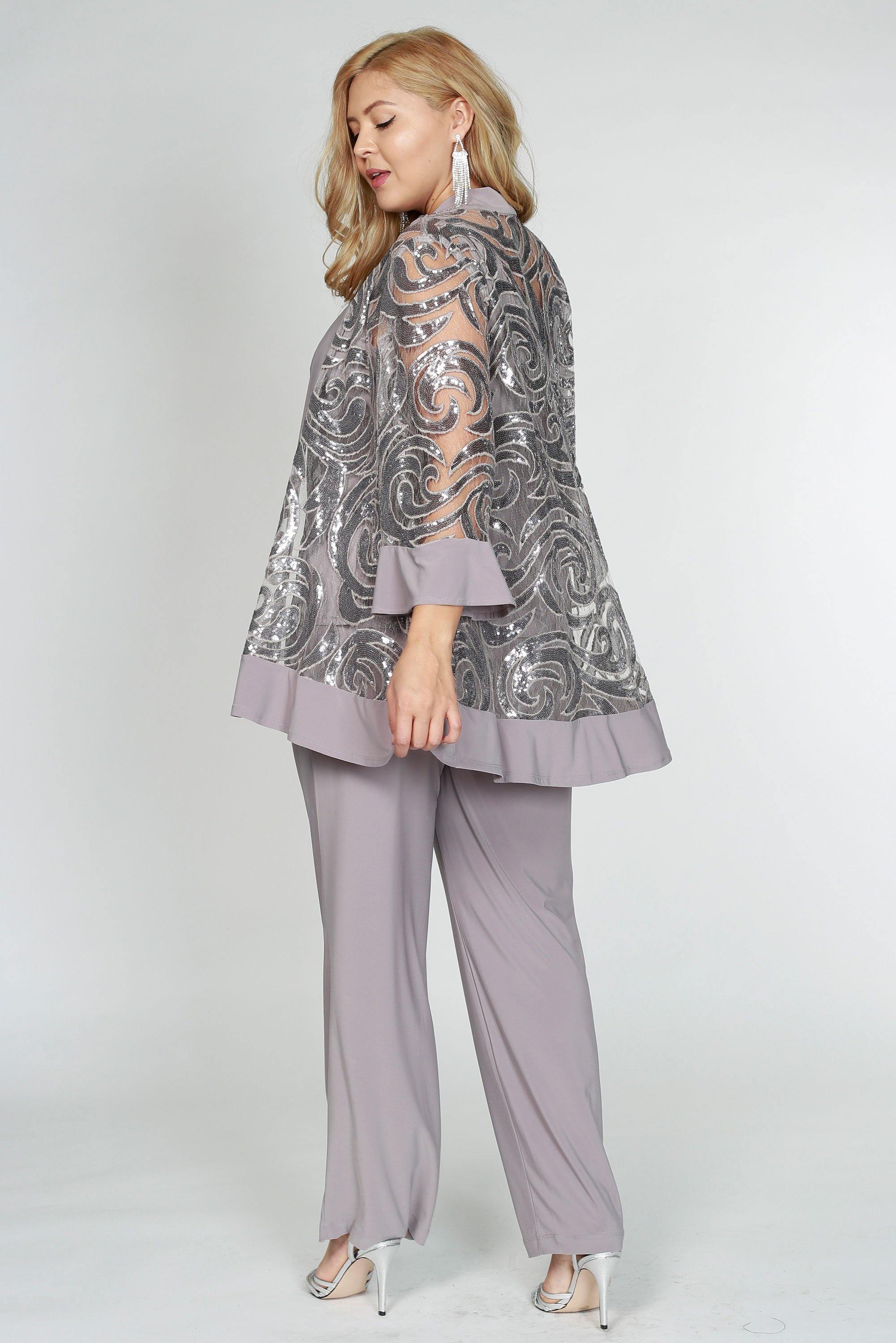 R&M Richards Formal Pantsuit Plus Size 2343W - The Dress Outlet