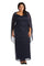 R&M Richards Long Plus Size Formal Cape Gown 2384W - The Dress Outlet